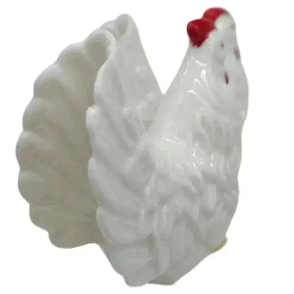 COPY - Vintage White Chicken and Rooster Salt & Pepper Shaker Set - Picture 2 of 7